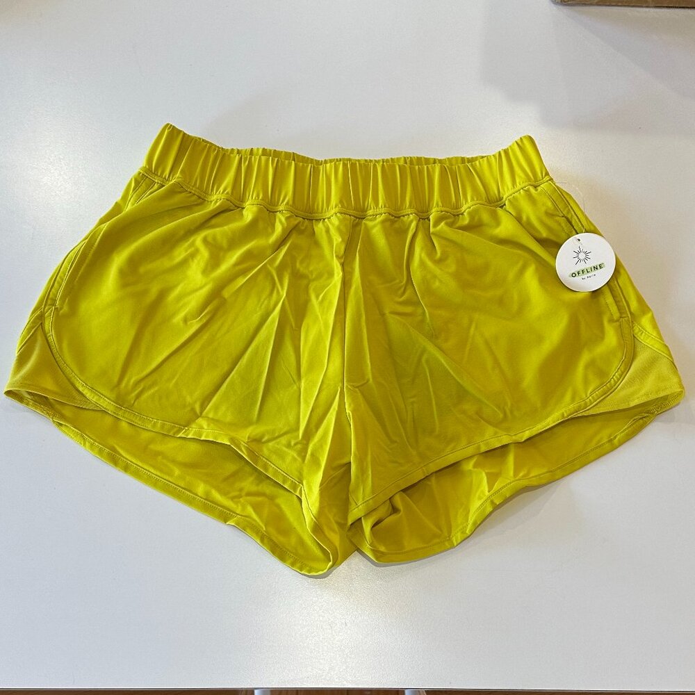 NWT Yellow Aerie "Real. Period." Running Short, Medium